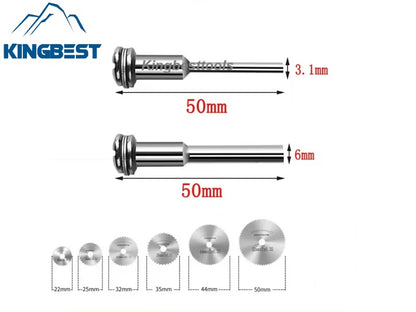 Electric grinding saw blade connecting rod high speed steel cutting disc high speed steel saw blade clamping Rod 3.1/6mm-free shipping to US mainland only A01