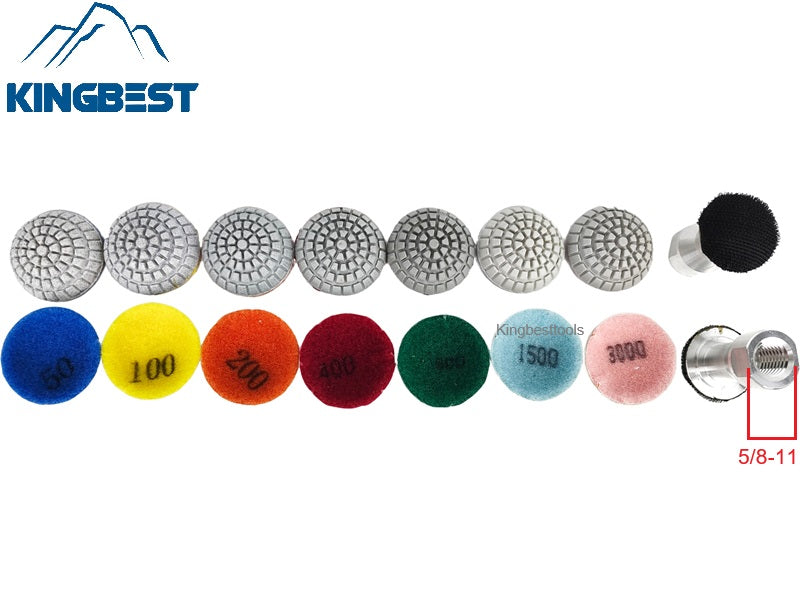 7 step Curved  Wet Polishing Pad 2 Inch