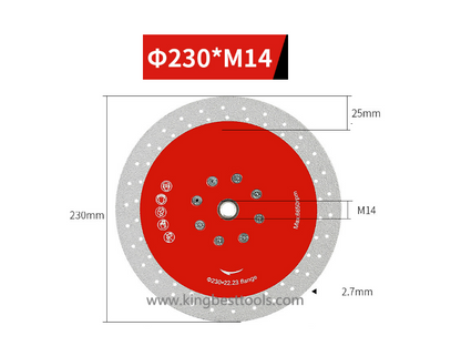 M14 & 5/8-11 Cutting & Grinding Discs With Flange for Porcelain