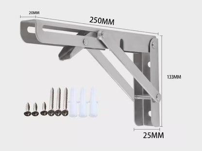 Stainless Steel Support Foldable Bracket for Tables Shelves Cupboard Wardrobe