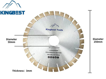 Wide Segment Silent Diamond Disc for Quartz Stone Slab Cutting