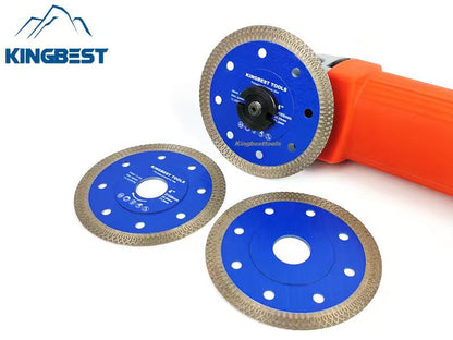 Blue Porcelain Sharp Diamond Saw Blades With Central Hole 22.23mm