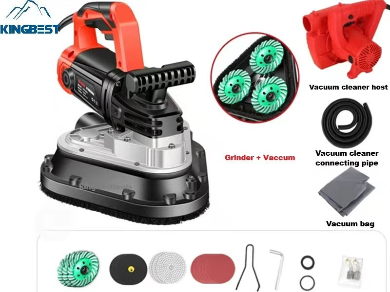 3-Head Concrete Grinder Six-Speed Dust-free Machine for Floor  Free Shipping A01 A02