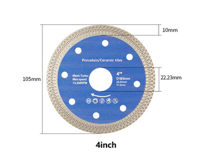 Blue Sharp Diamond Saw Blades With Central Hole 22.23mm