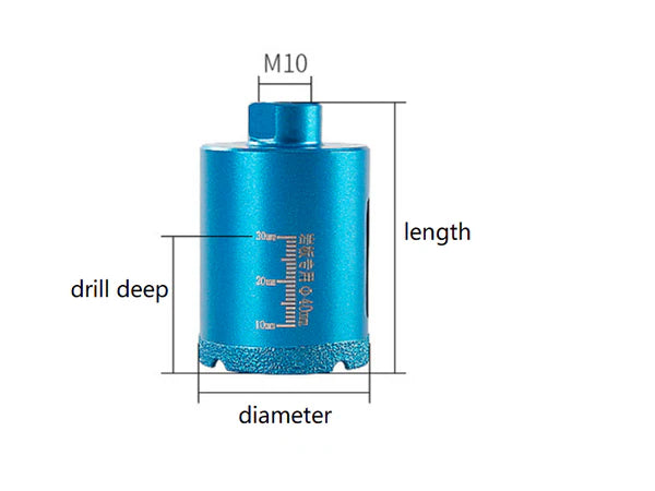 Porcelian Diamond Core Drill Bits For Angle Grinder 6/15/20/25/30/35/40/45/50/55/60mm