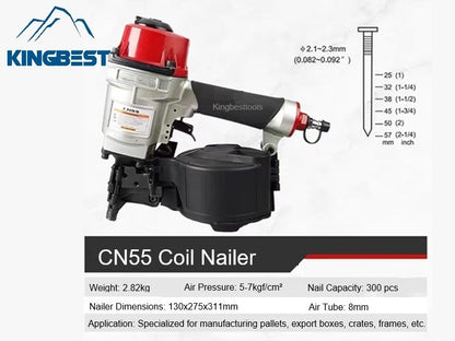 Air Nailer Coil Nailer Pneumatic  Tool for Siding Board Wood Working Furniture Free Shipping A01 A02