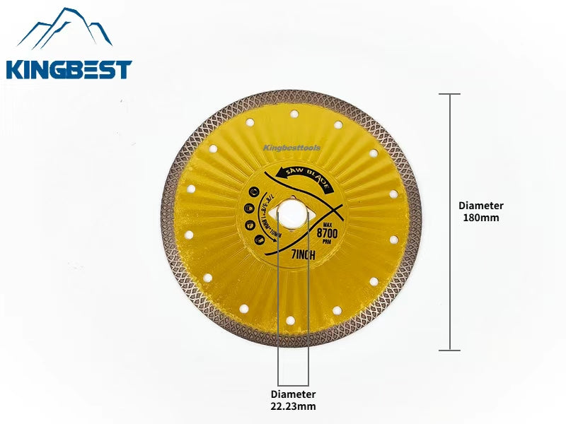 22.23mm Golden Turbo Saw Blades For Cutting