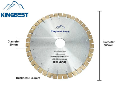 Wide Segment Silent Diamond Disc for Quartz Stone Slab Cutting