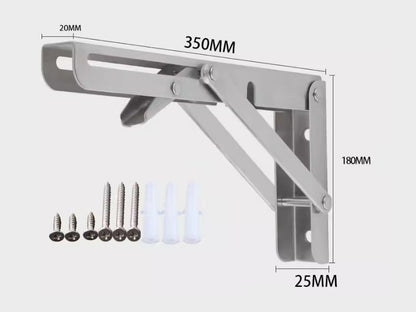 Stainless Steel Support Foldable Bracket for Tables Shelves Cupboard Wardrobe