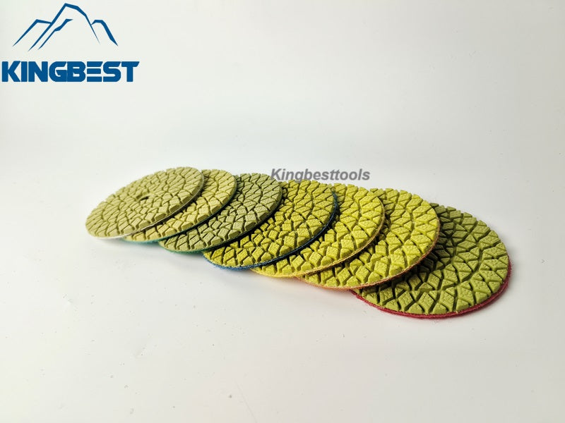 7 Steps Wet Polishing Pads 100mm for Multiple Use