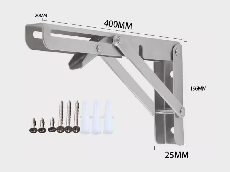 Stainless Steel Support Foldable Bracket for Tables Shelves Cupboard Wardrobe