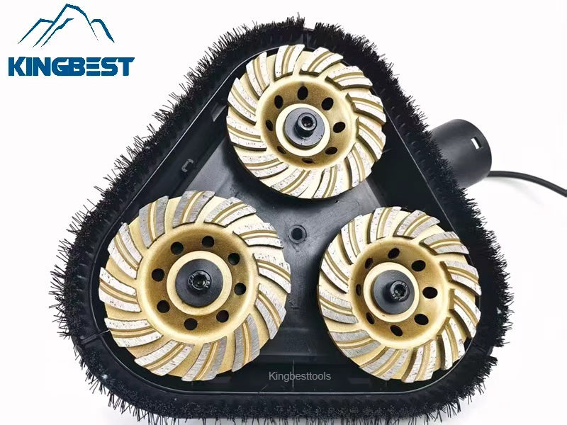 3-Head Concrete Grinder Six-Speed Dust-free Machine for Floor  Free Shipping A01 A02