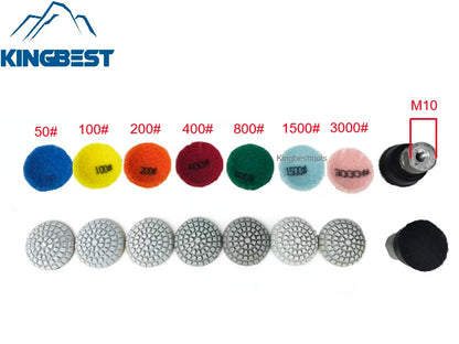 7 step Curved  Wet Polishing Pad 2 Inch