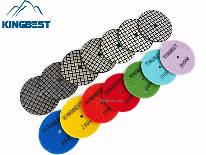 Top 7 Steps Dry Polishing Pads/Sandpapers 100mm