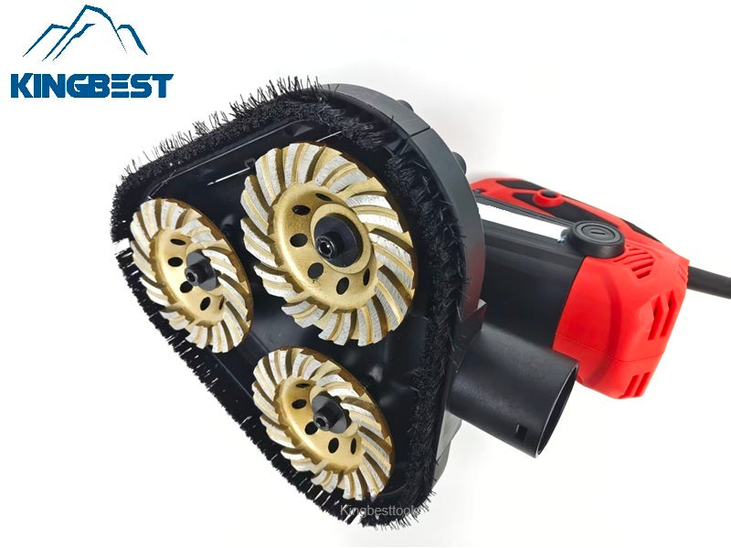 3-Head Concrete Grinder Six-Speed Dust-free Machine for Floor  Free Shipping A01 A02