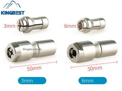 3mm and 6mm Angle to Straight Grinder Adapter Fits Rotary Tool Accessory