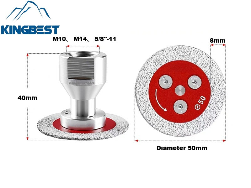 Mini Brazed Disk Diamond Carving Grinding Saw Blade with Flange 50mm