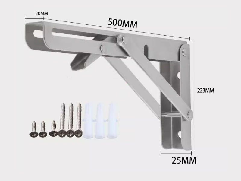 Stainless Steel Support Foldable Bracket for Tables Shelves Cupboard Wardrobe