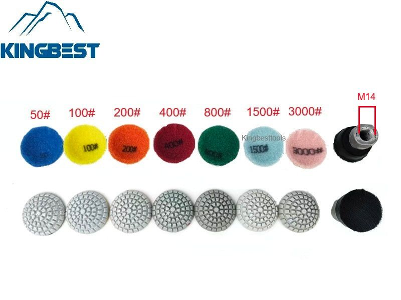 7 step Curved  Wet Polishing Pad 2 Inch