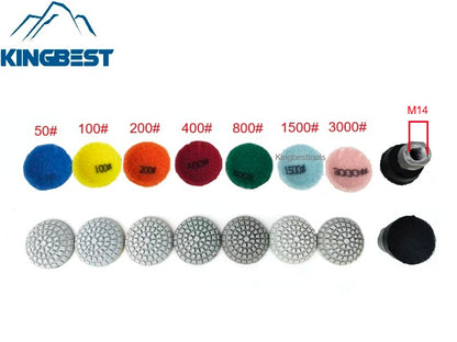 7 step Curved  Wet Polishing Pad 2 Inch