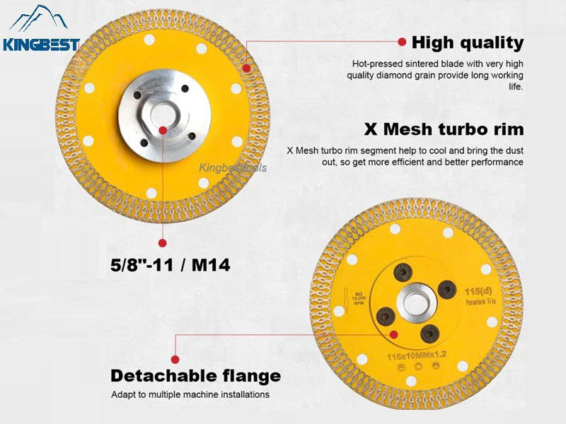 Yellow Ceremic Turbo Saw Blade for Granite and Marble Cutting Disc