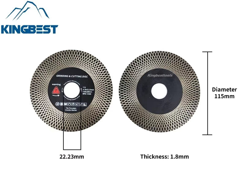 Double-sided Diamond Corrugated Saw Blade For Cutting and Grinding