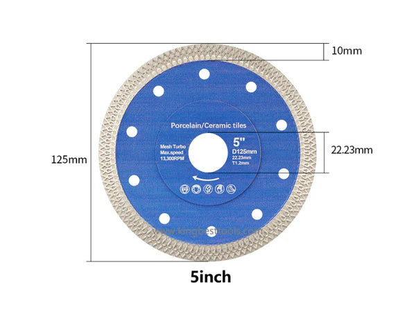 Blue Sharp Diamond Saw Blades With Central Hole 22.23mm