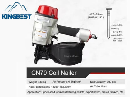 Air Nailer Coil Nailer Pneumatic  Tool for Siding Board Wood Working Furniture Free Shipping A01 A02