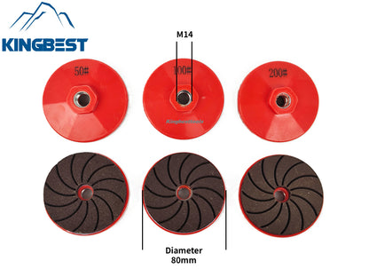 80mm 3 Inch Polishing Pad Resin Edge Grinding Wheel M10/M14