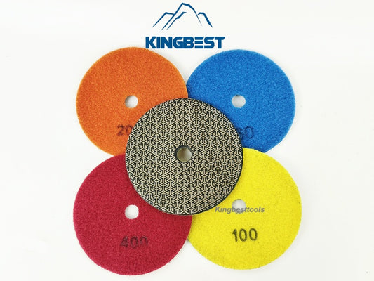 4 Steps Electroplated Diamond Polishing Pads 100mm