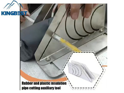 Pipe Rubber Foam Insulation Cutter Stainless Steel Auxiliary Tool-Free Shipping