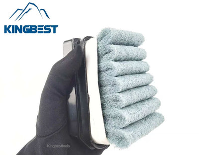 Frankfurt Sponge Brush Horseshoe-shaped Matte Surface Abrasive Fiber Brush