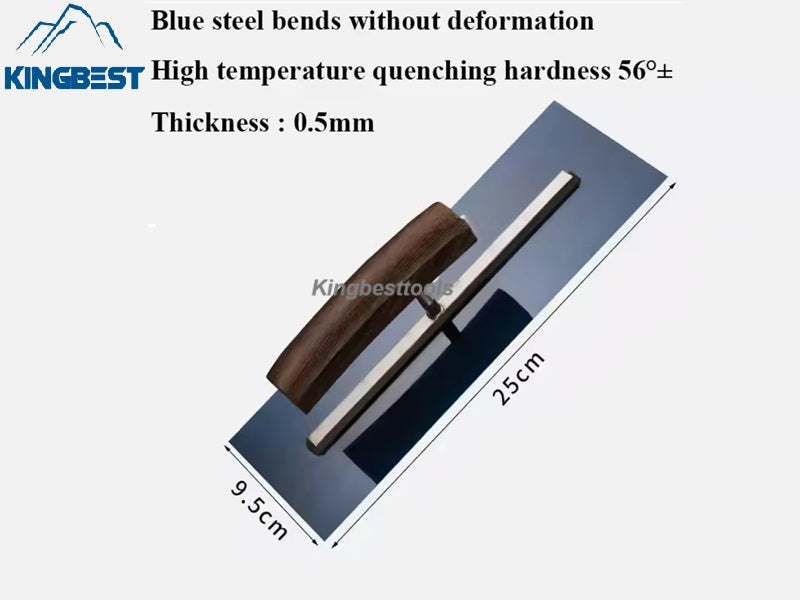 Professional Hand Trowel Floor Pusher Epoxy Floor Paint Trowel Flat Batch Flat Scraper Blue Steel free shipping to US mainland only A01