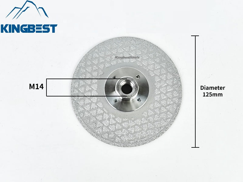 M14 Brazed Dual Sides Silver Star Saw Blade with Flange