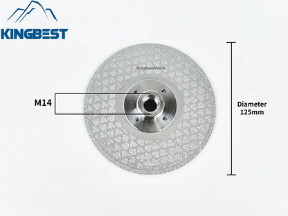 M14 Brazed Dual Sides Silver Star Saw Blade with Flange