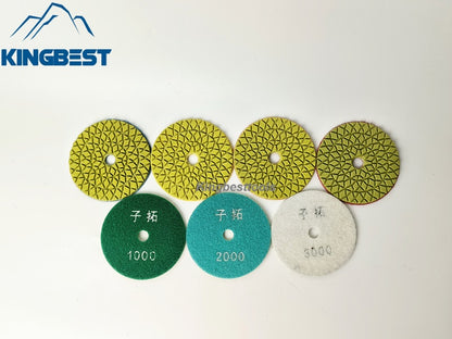 7 Steps Wet Polishing Pads 100mm for Multiple Use