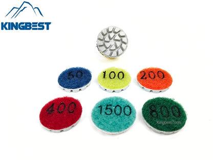 1 inches Mini Wet Polishing Pads for Jade Jadeite Marble Renovation~Backer Free