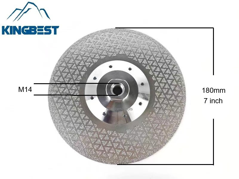 M14 Brazed Dual Sides Silver Star Saw Blade with Flange