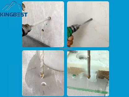 4 pcs Super Hard Drill Bits set for Glass Tile Granite Metal