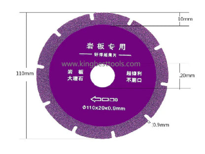 Purple diamond saw blade for porcelain