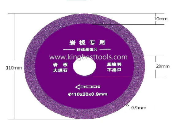 Purple diamond saw blade for porcelain