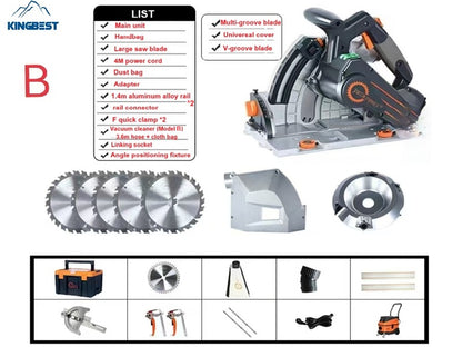 6-Speed Adjustment Brushless Track Saw for Wood and Plasterboard Free shipping A01 A02