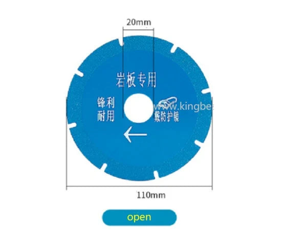 Blue Diamond Saw Blade With Open Teeth For Porcelain