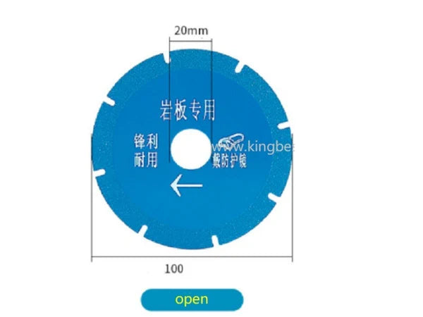 Blue Diamond Saw Blade With Open Teeth For Porcelain