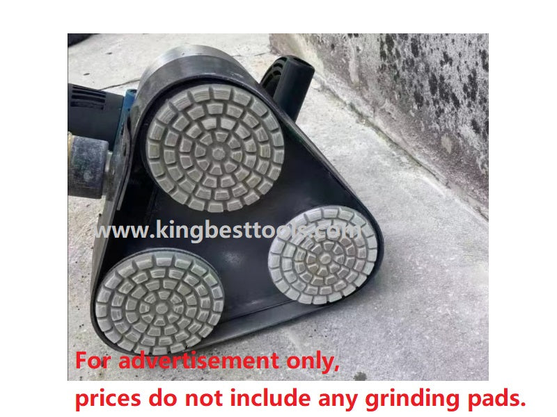 3 Heads Handheld Grinder with 3 Heads for Concrete Floor Free Shipping