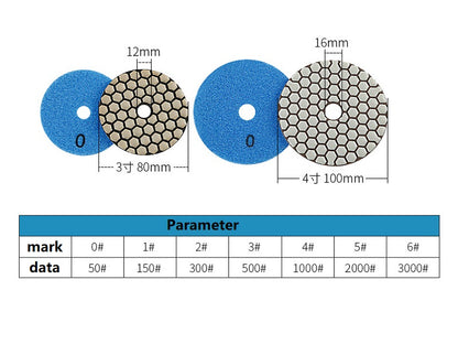 Dry Polishing Pads/Sandpapers 80/100mm