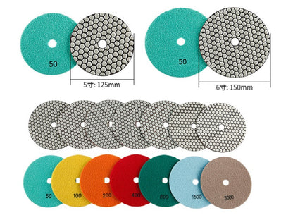 Dry Polishing Pads/Sandpapers 80/100mm