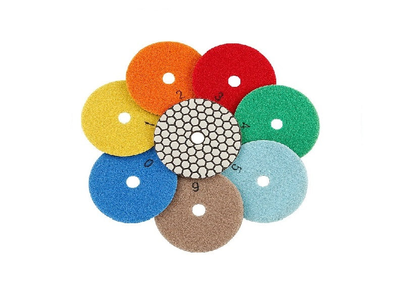 Dry Polishing Pads 100mm (3 sets a pack) - Free Shipping