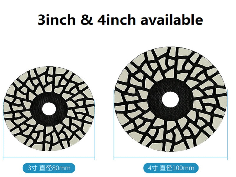 4 Steps Dry Polishing Pads 4inch 100mm