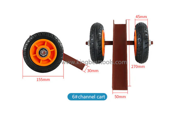 Slabs Carrying Trolley With 2 types: Channel and V-cradle